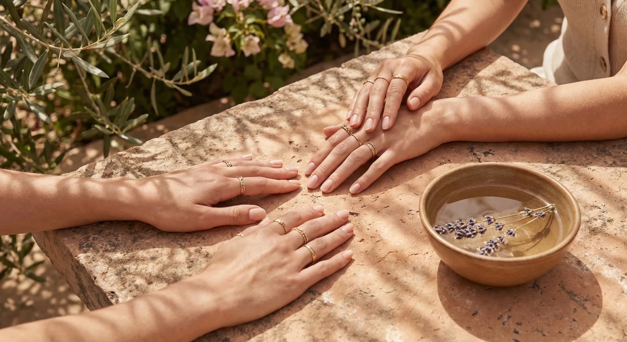 Professional manicure and nail care service at a villa in Lisbon